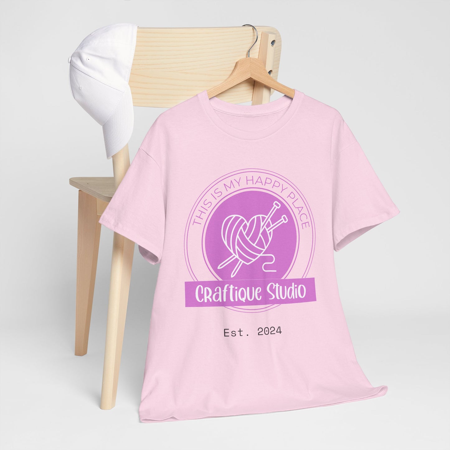 Craftique Studio "This is my Happy Place" Logo T-Shirt