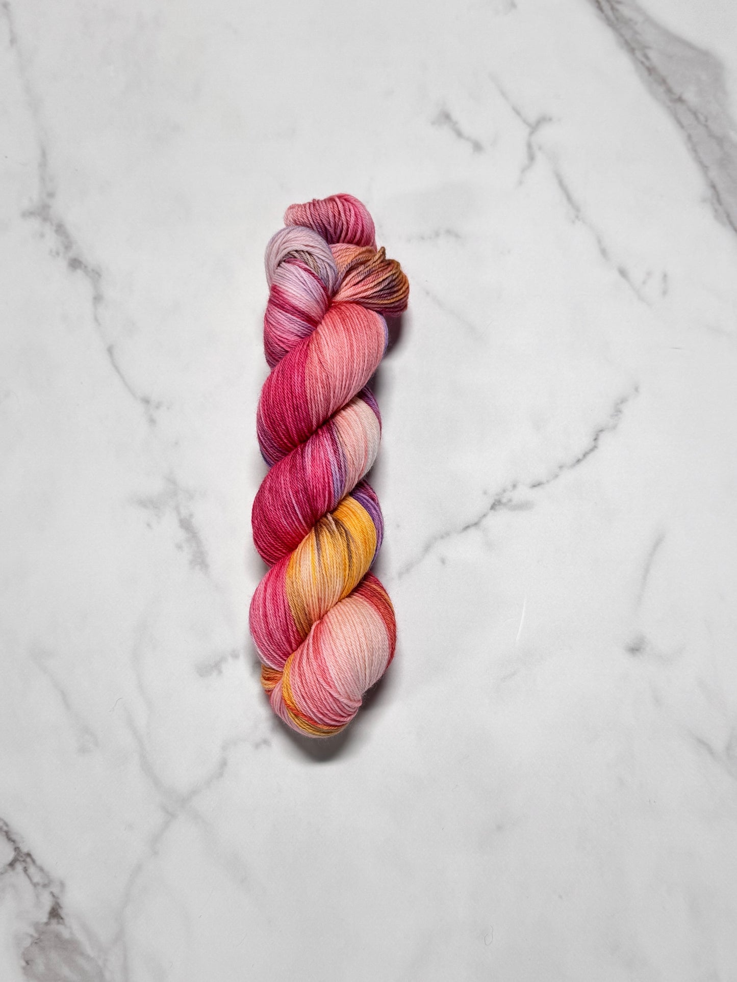 Dhalias Garden Premium Sock - Fingering Hand Dyed Yarn