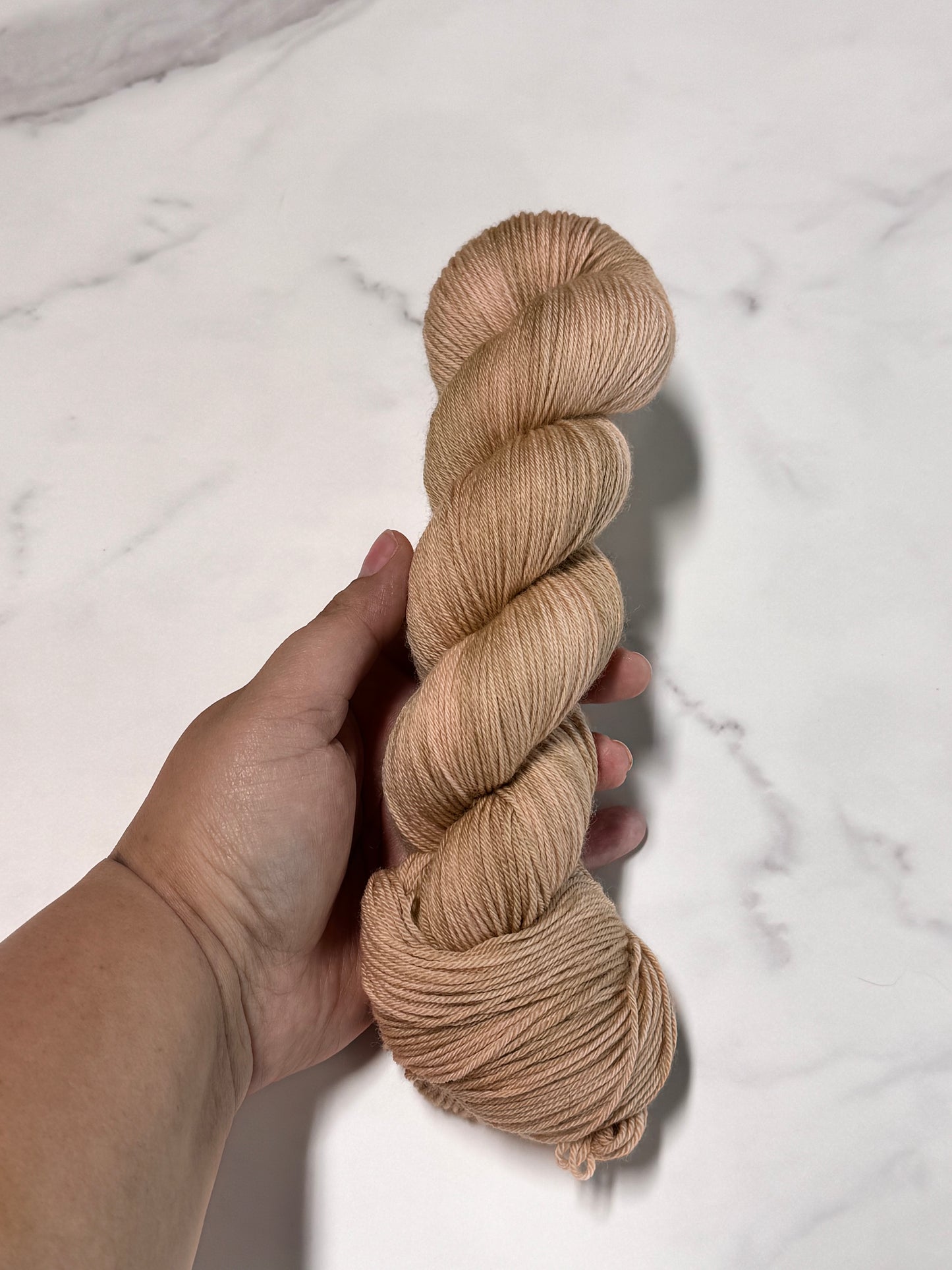 Semisolid Sandstone Premium Sock - Fingering Hand Dyed Yarn
