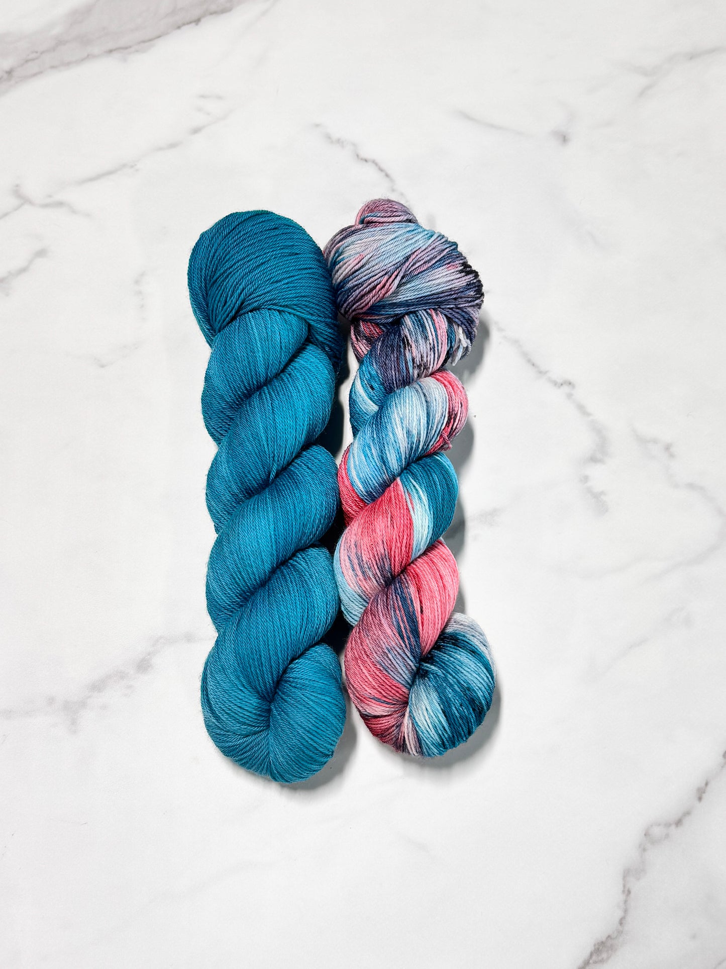 Dark Lagoon Premium Sock - Fingering Hand Dyed Yarn