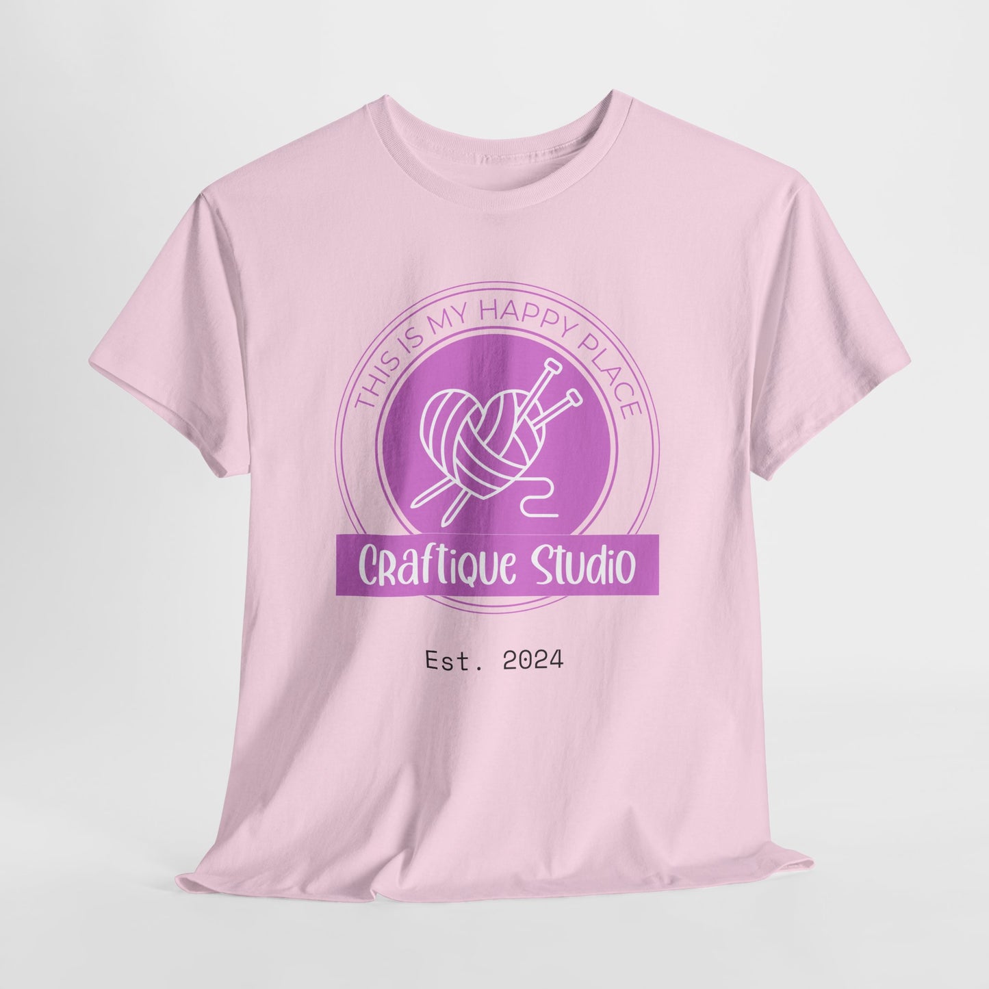Craftique Studio "This is my Happy Place" Logo T-Shirt