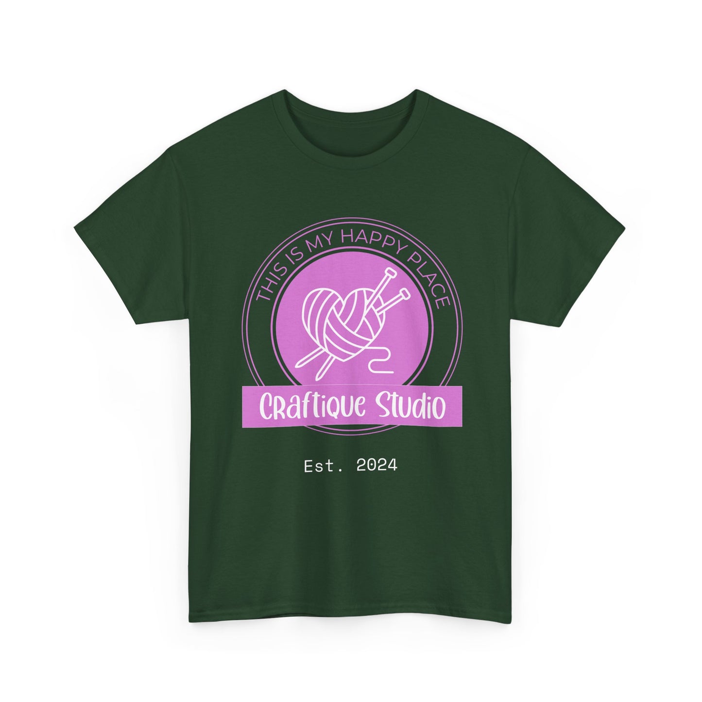 Craftique Studio "This is my Happy Place" Logo T-Shirt