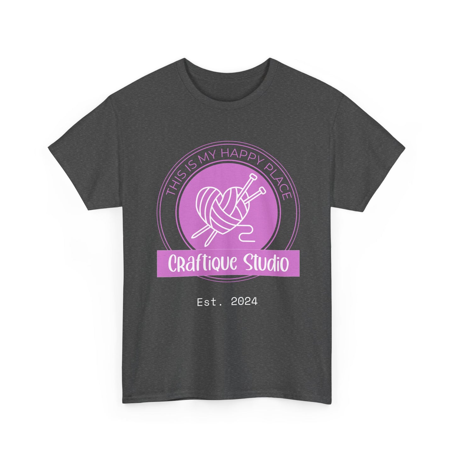 Craftique Studio "This is my Happy Place" Logo T-Shirt