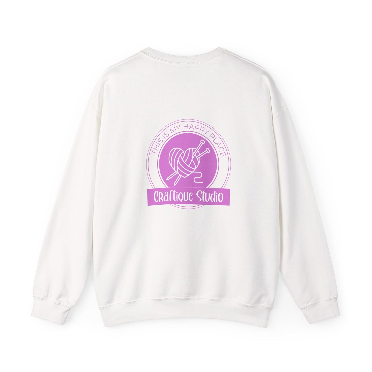 Crewneck Sweatshirt front and back Print- Fiber Coven Craftique Studio
