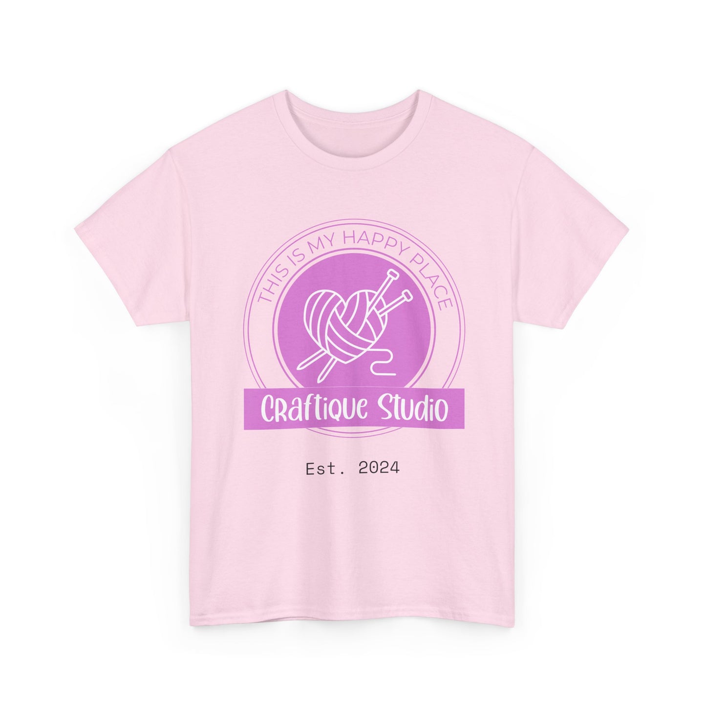 Craftique Studio "This is my Happy Place" Logo T-Shirt