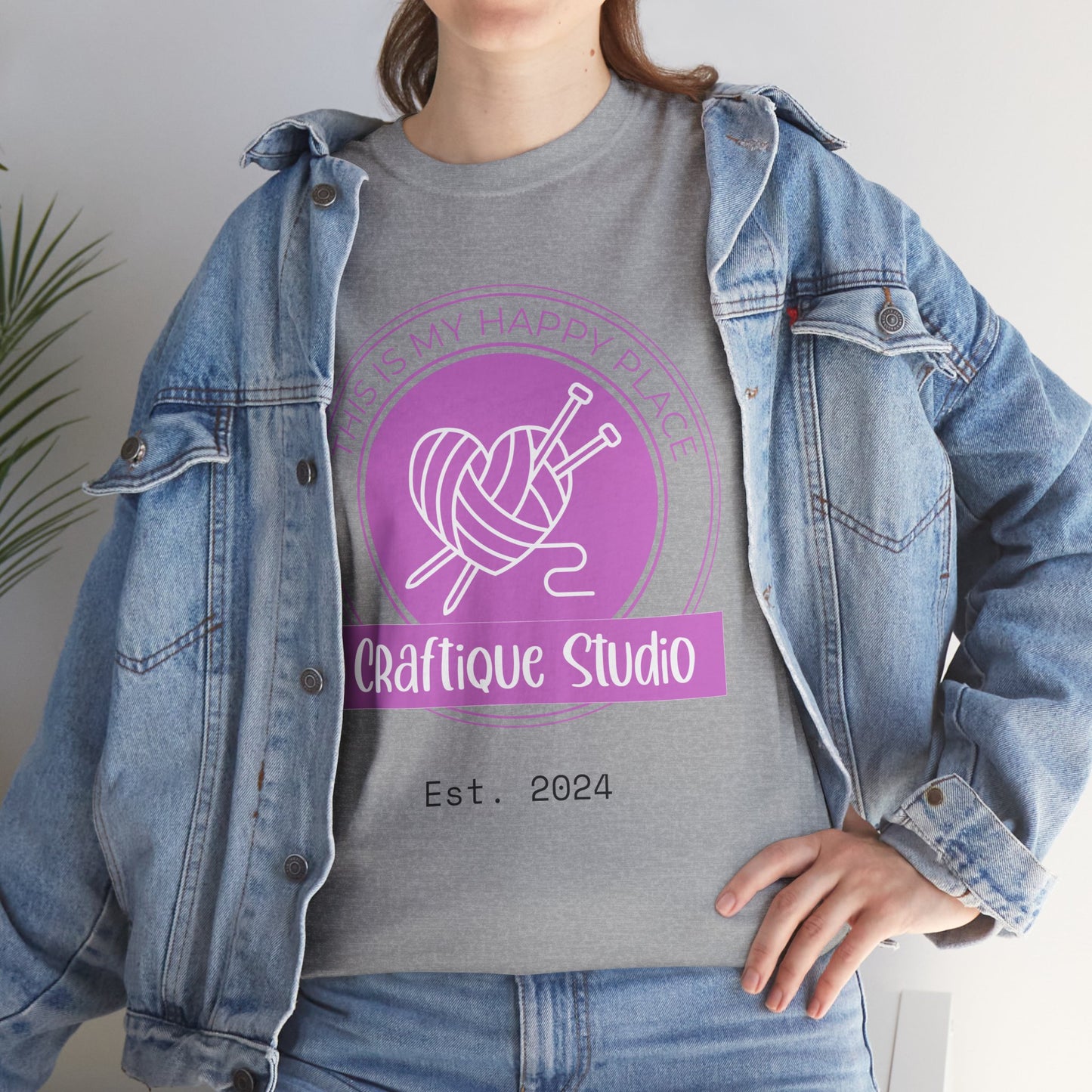 Craftique Studio "This is my Happy Place" Logo T-Shirt