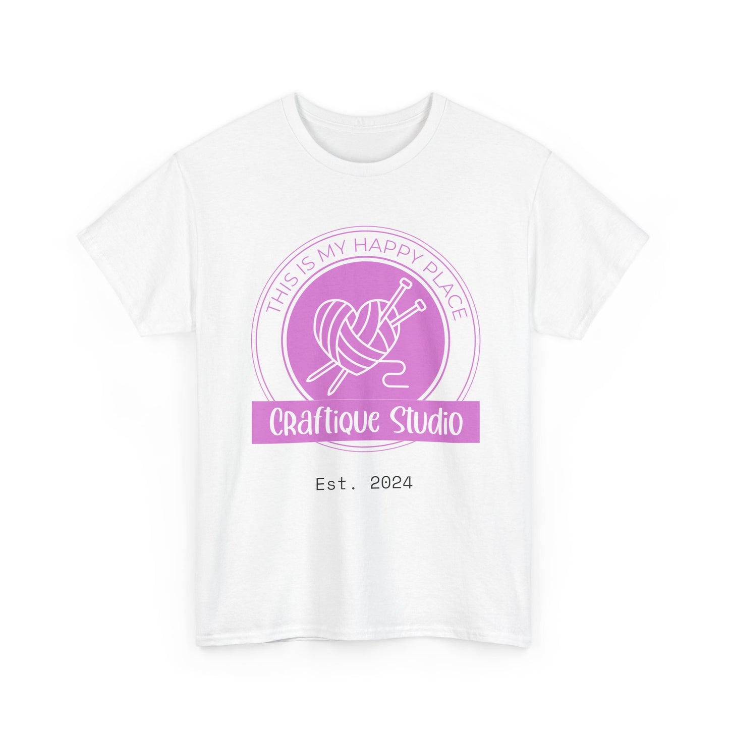 Craftique Studio "This is my Happy Place" Logo T-Shirt