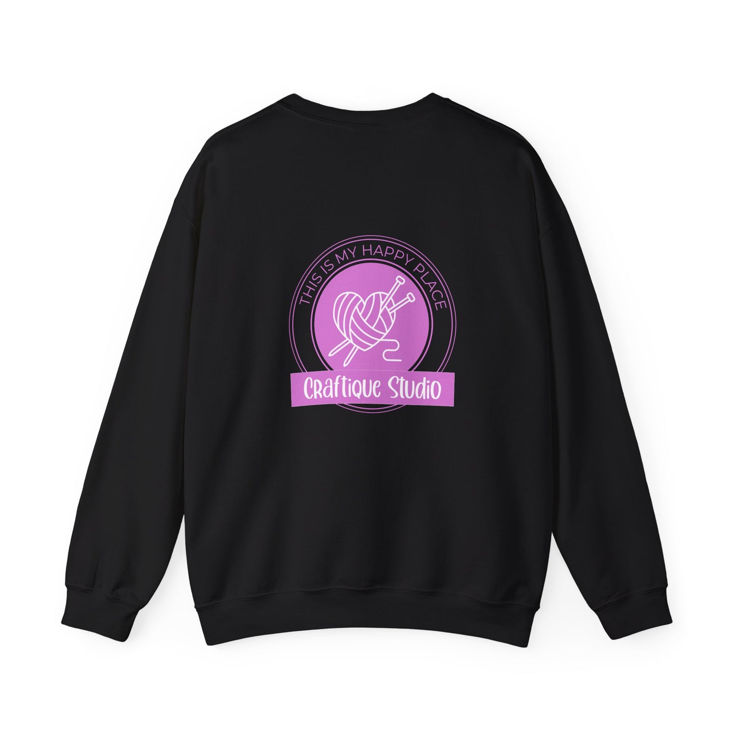 Crewneck Sweatshirt front and back Print- Fiber Coven Craftique Studio