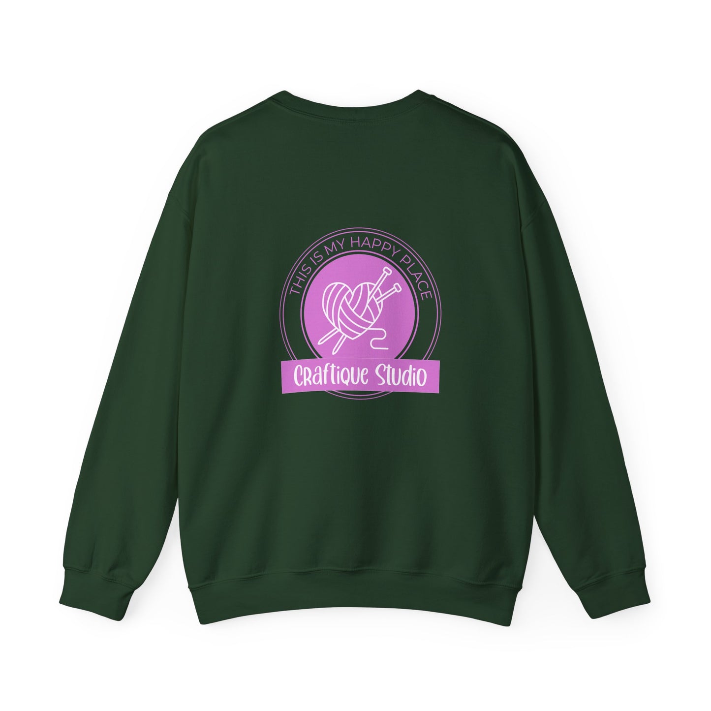 Crewneck Sweatshirt front and back Print- Fiber Coven Craftique Studio