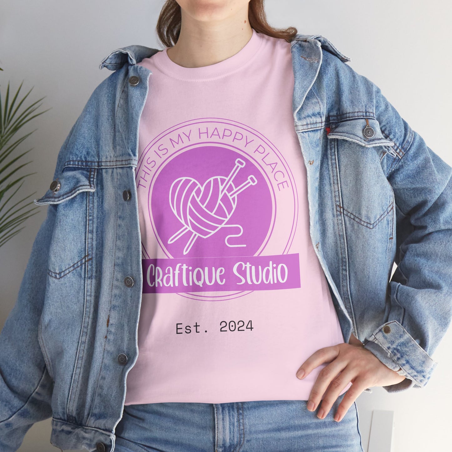 Craftique Studio "This is my Happy Place" Logo T-Shirt