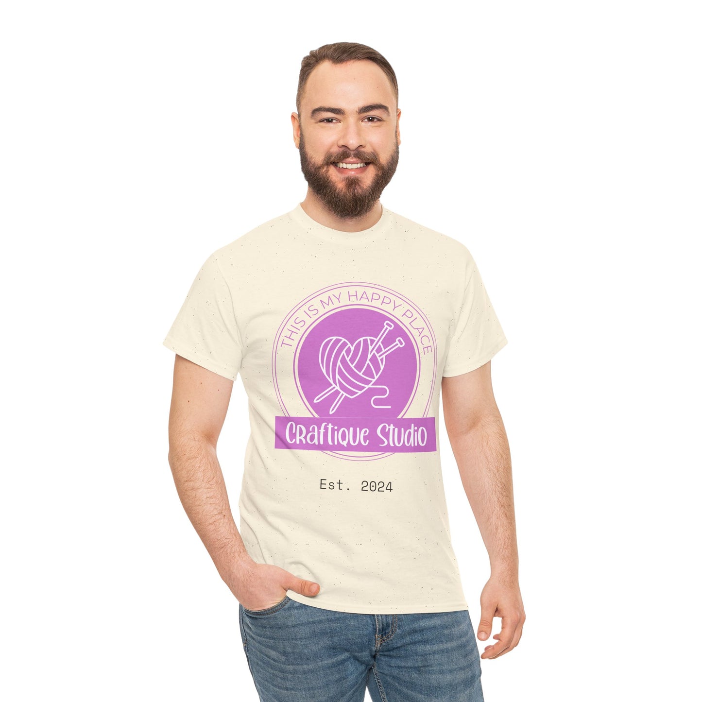 Craftique Studio "This is my Happy Place" Logo T-Shirt