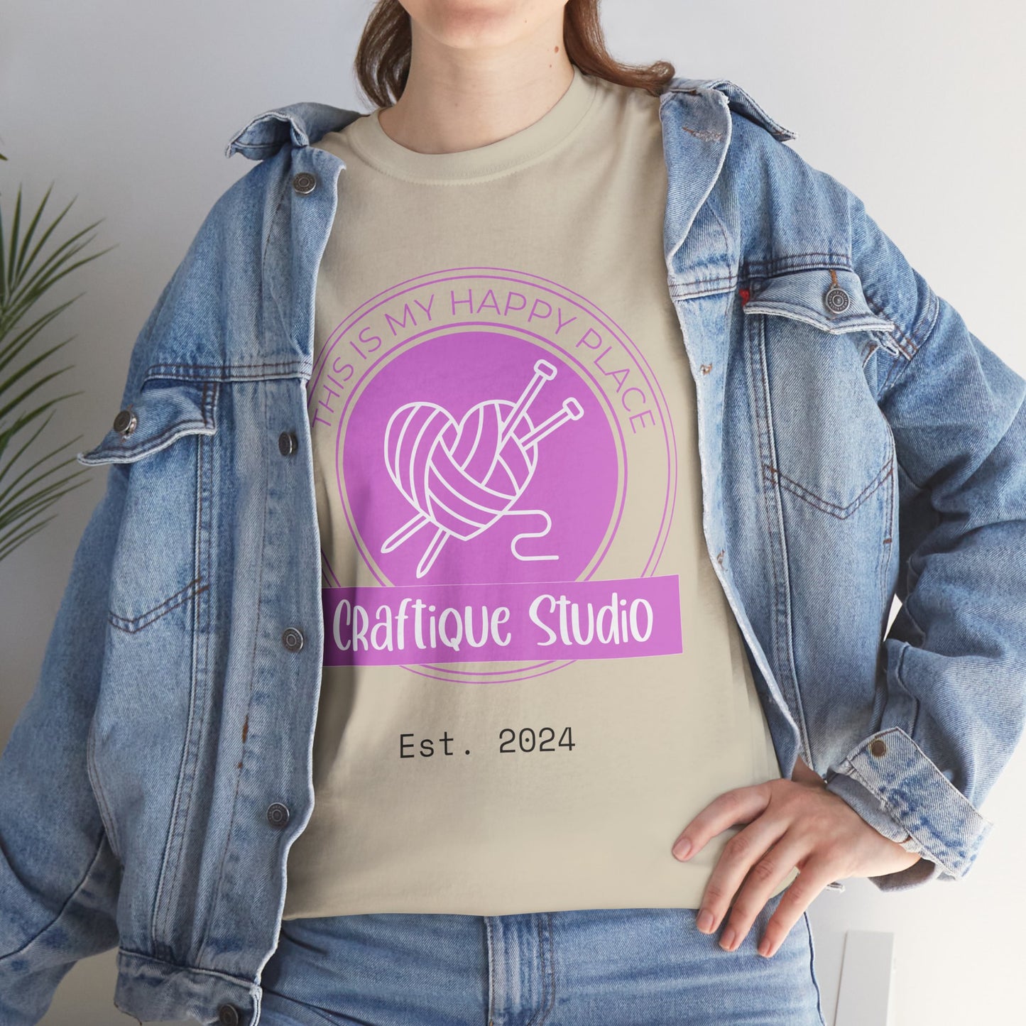 Craftique Studio "This is my Happy Place" Logo T-Shirt