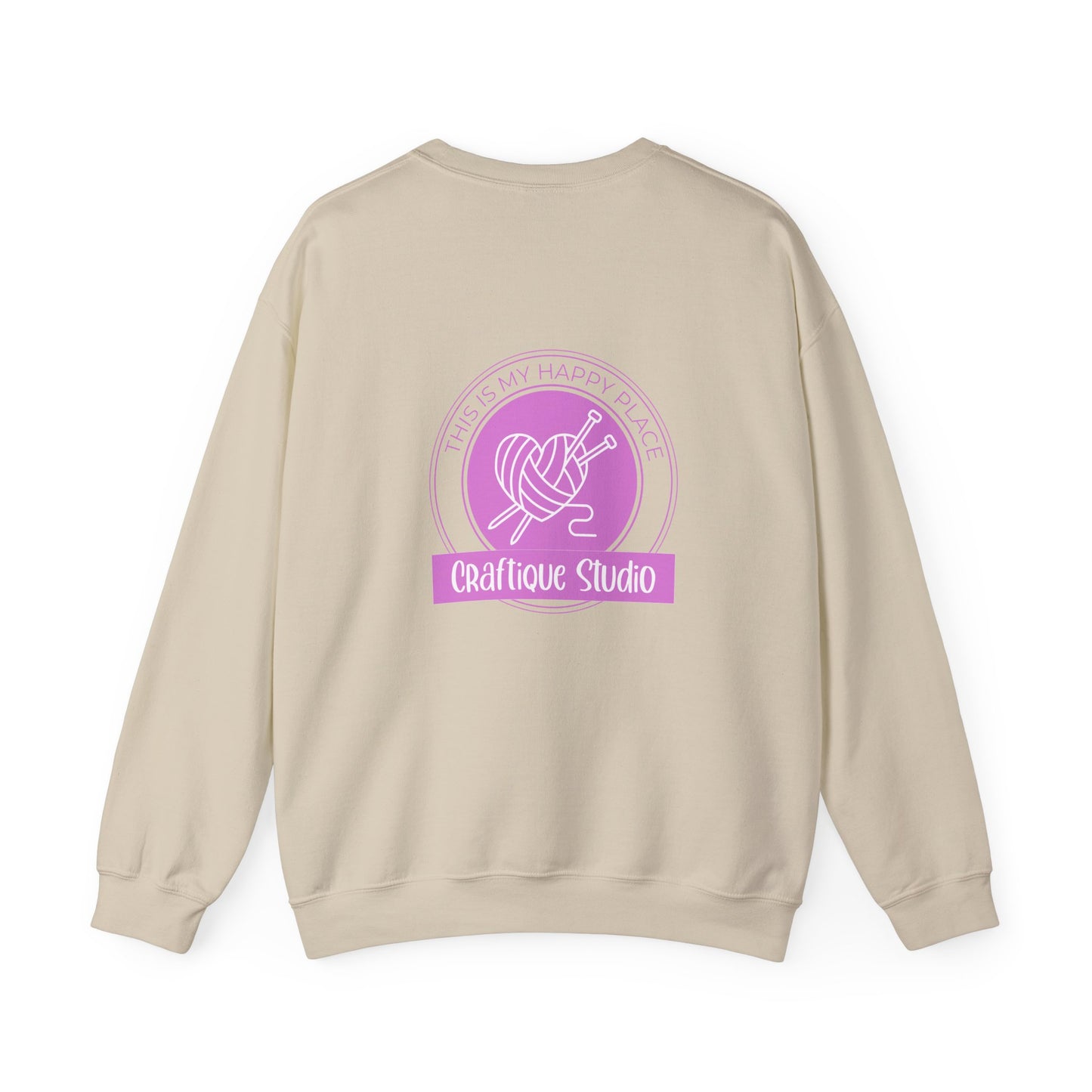 Crewneck Sweatshirt front and back Print- Fiber Coven Craftique Studio
