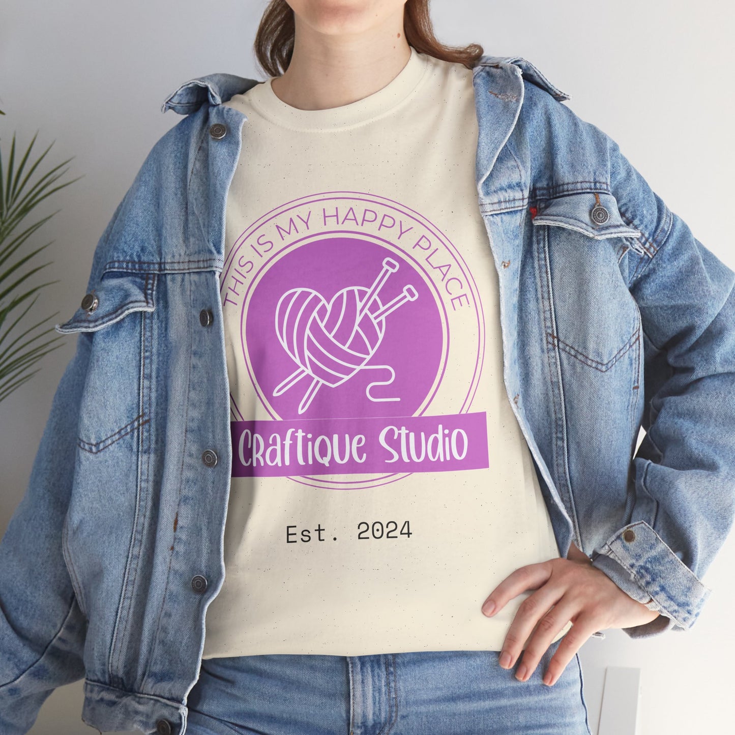 Craftique Studio "This is my Happy Place" Logo T-Shirt