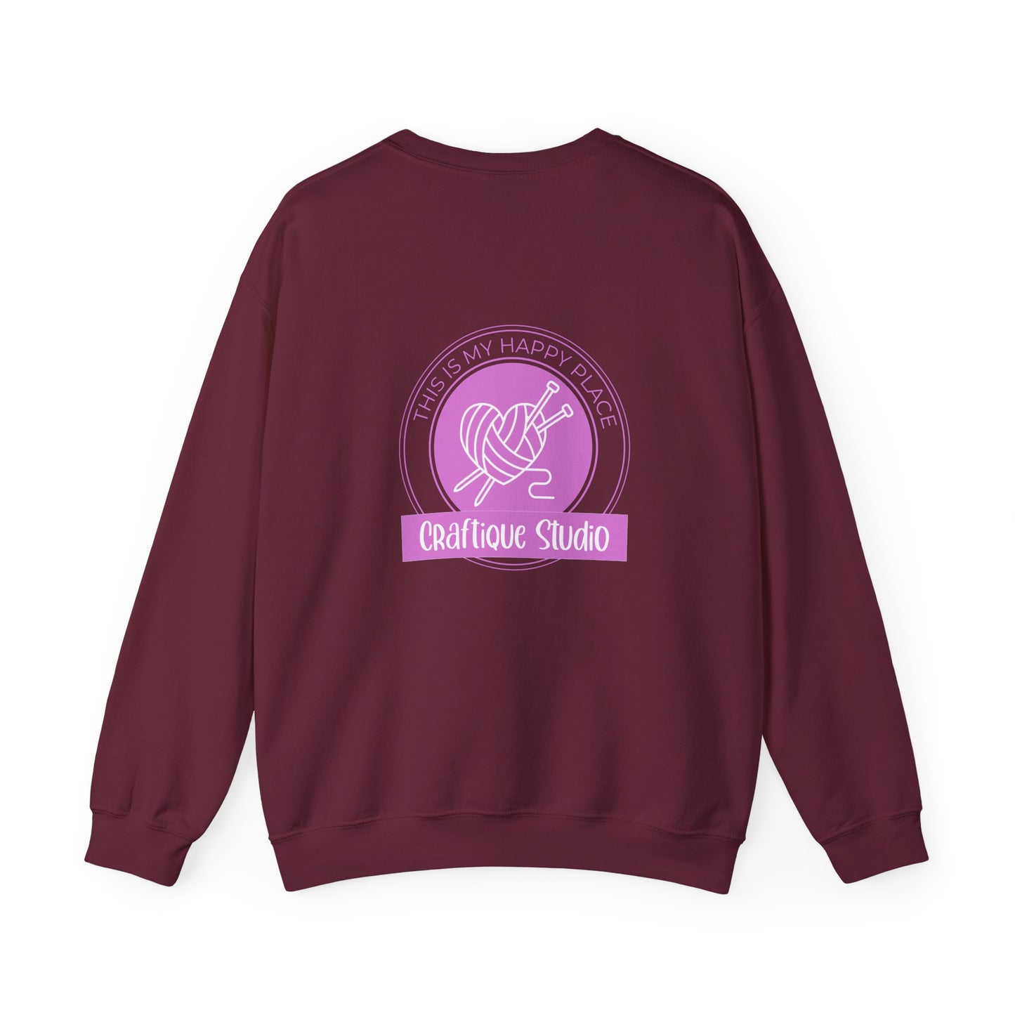 Crewneck Sweatshirt front and back Print- Fiber Coven Craftique Studio