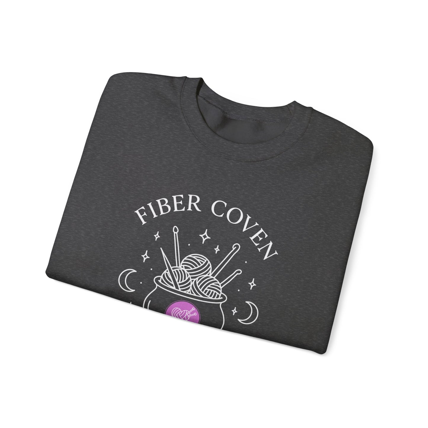 Crewneck Sweatshirt front and back Print- Fiber Coven Craftique Studio