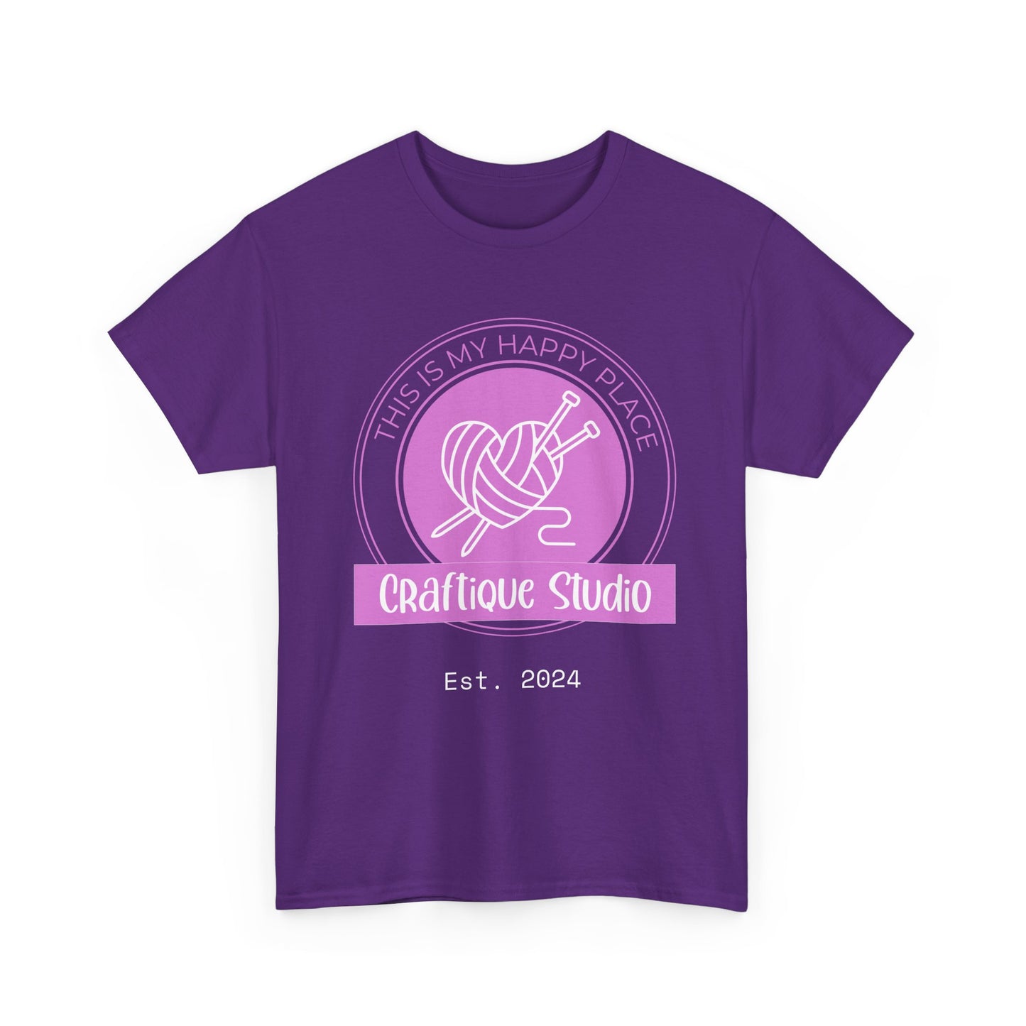 Craftique Studio "This is my Happy Place" Logo T-Shirt