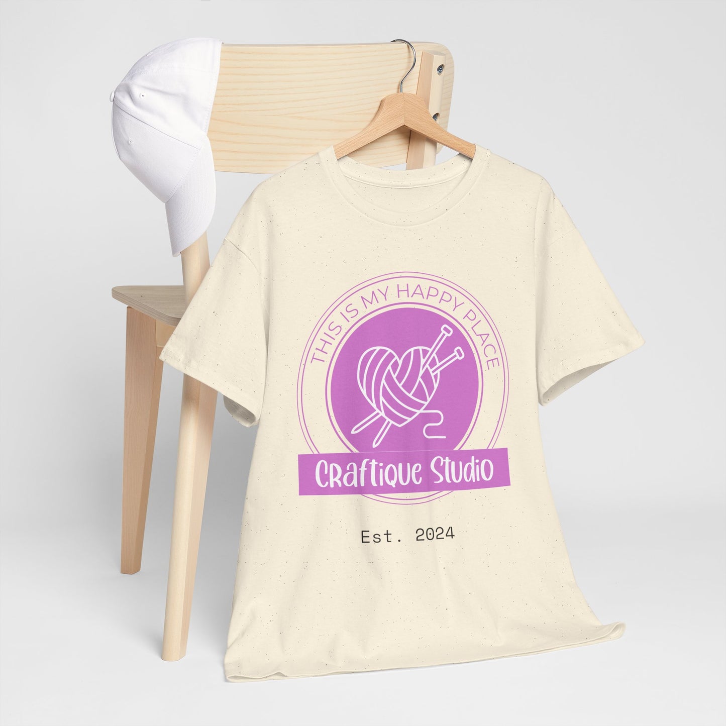 Craftique Studio "This is my Happy Place" Logo T-Shirt