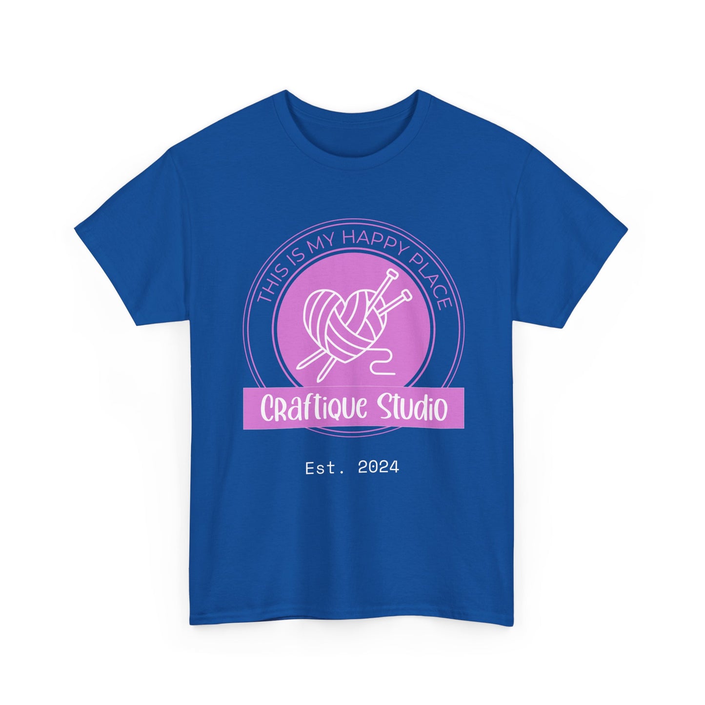 Craftique Studio "This is my Happy Place" Logo T-Shirt