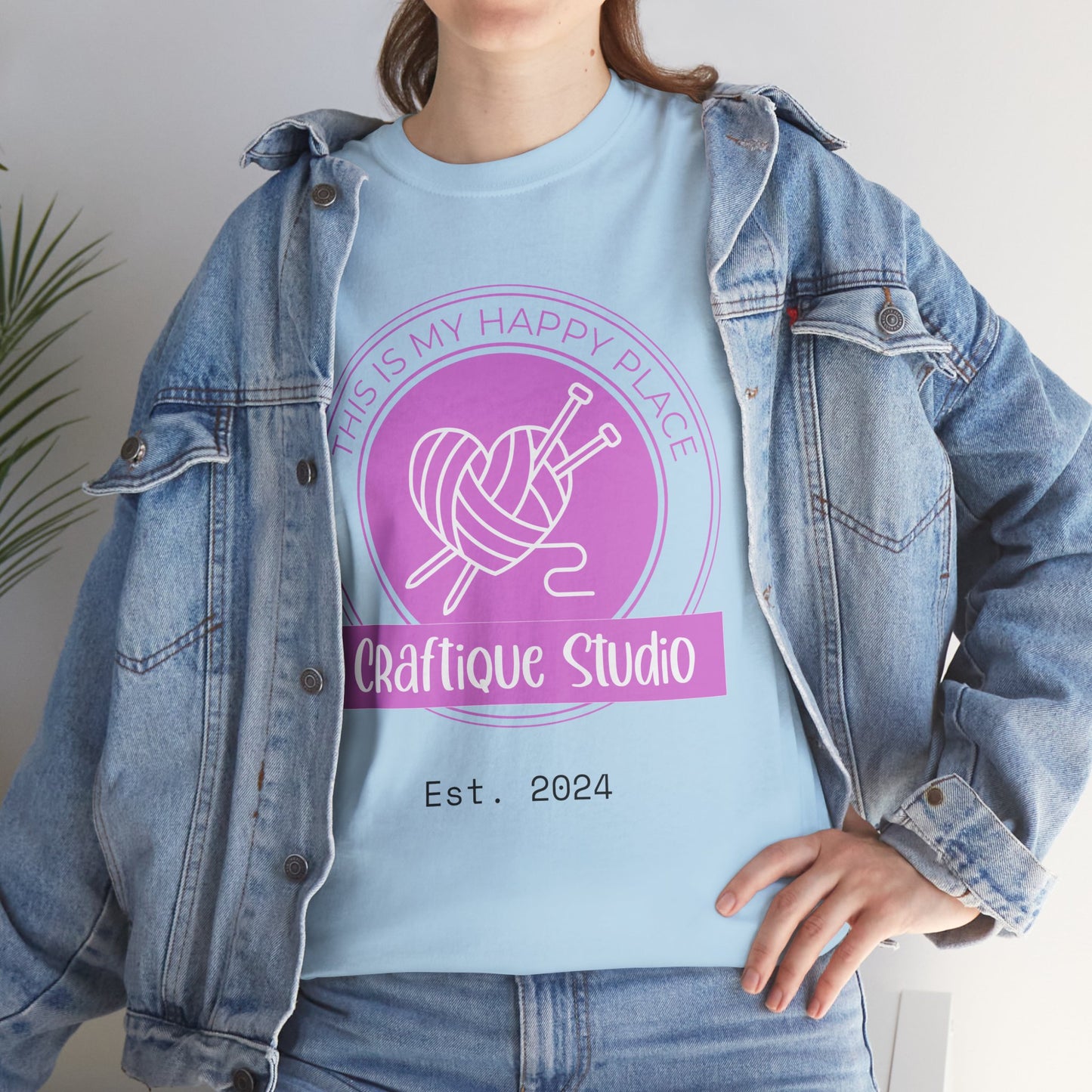 Craftique Studio "This is my Happy Place" Logo T-Shirt