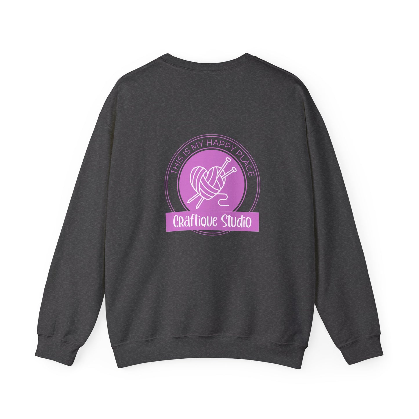 Crewneck Sweatshirt front and back Print- Fiber Coven Craftique Studio