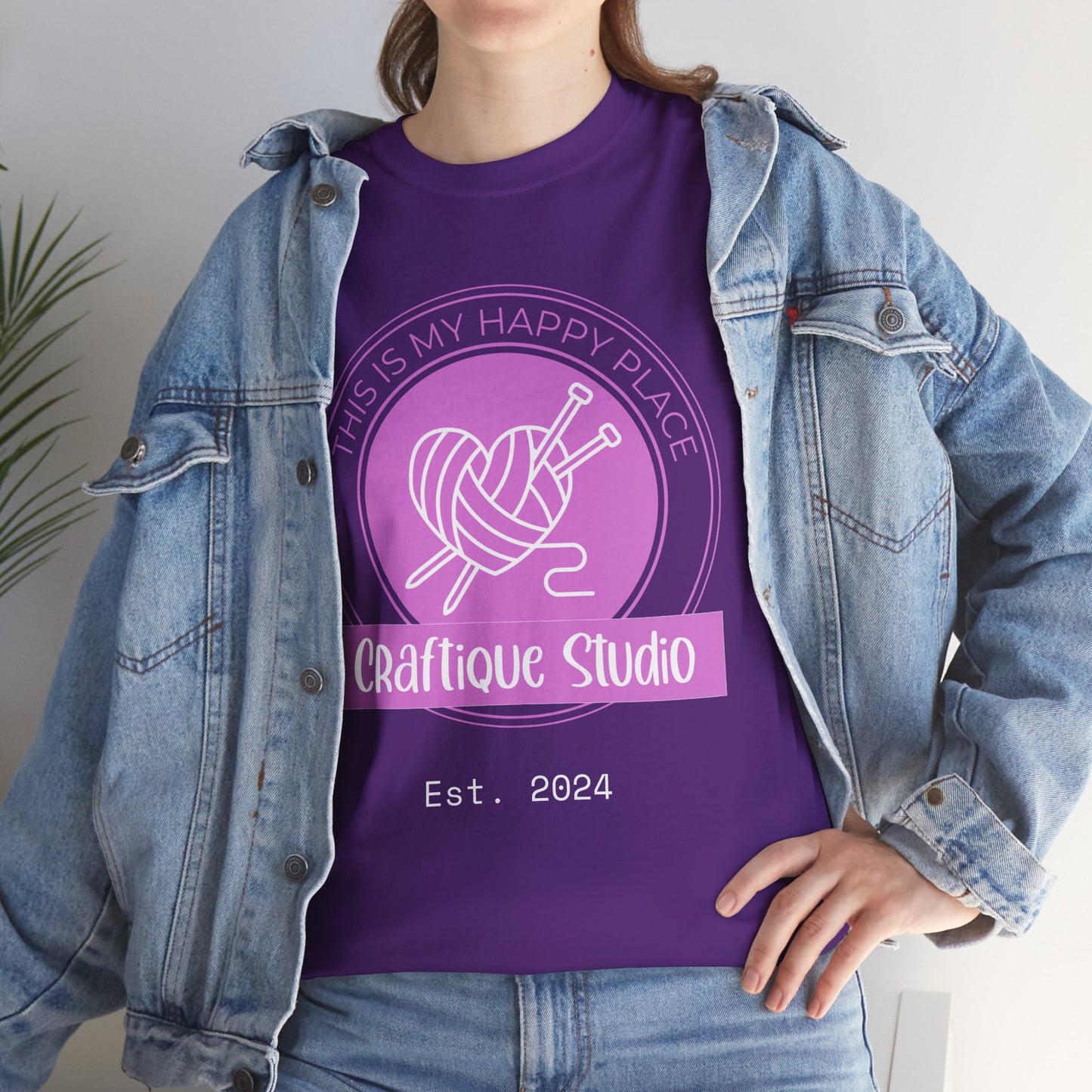 Craftique Studio "This is my Happy Place" Logo T-Shirt