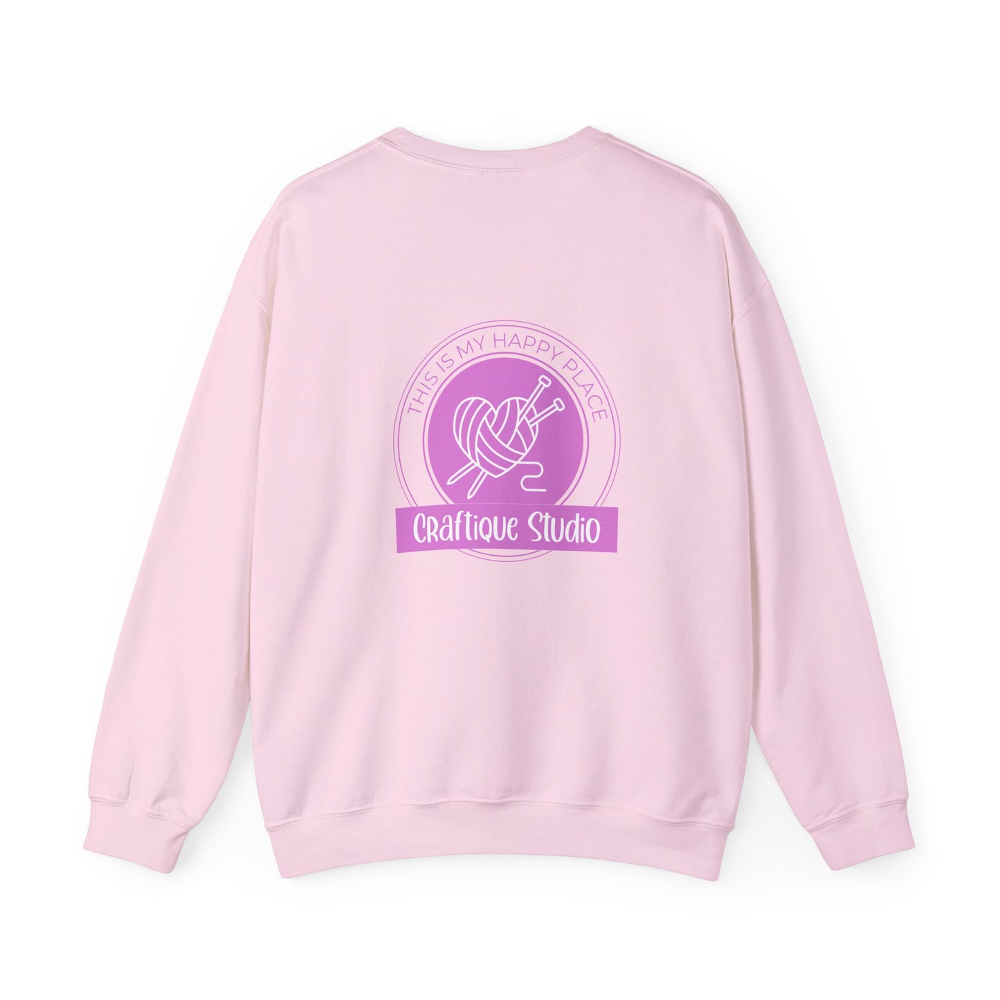 Crewneck Sweatshirt front and back Print- Fiber Coven Craftique Studio