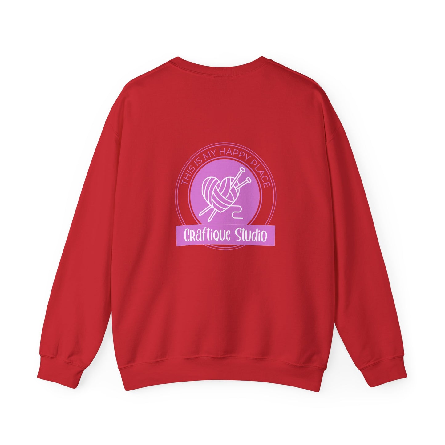 Crewneck Sweatshirt front and back Print- Fiber Coven Craftique Studio