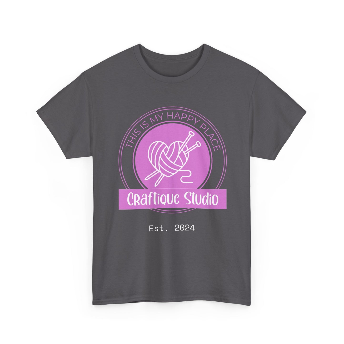 Craftique Studio "This is my Happy Place" Logo T-Shirt