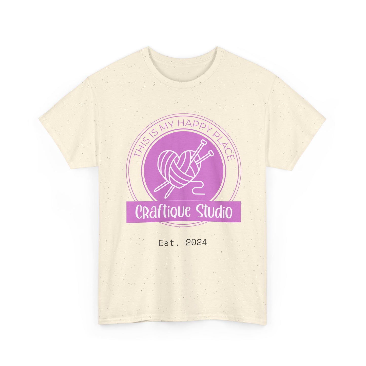 Craftique Studio "This is my Happy Place" Logo T-Shirt