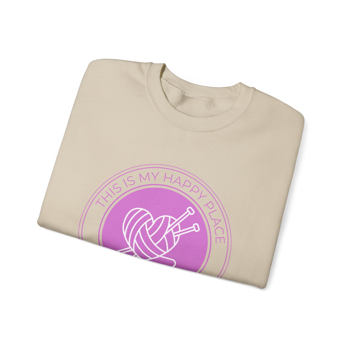 Craftique Studio Logo- This is my Happy Place Crewneck Sweatshirt