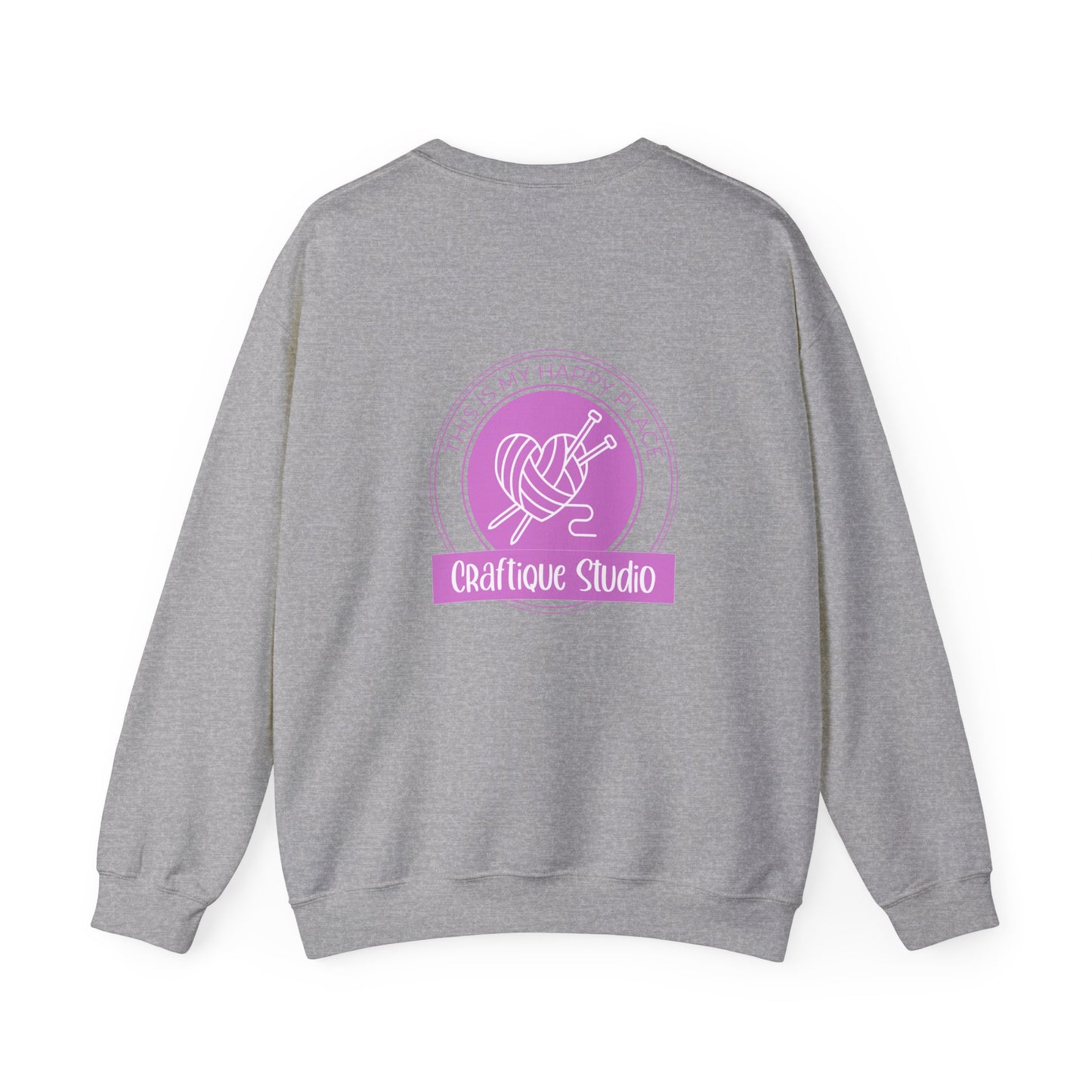 Crewneck Sweatshirt front and back Print- Fiber Coven Craftique Studio