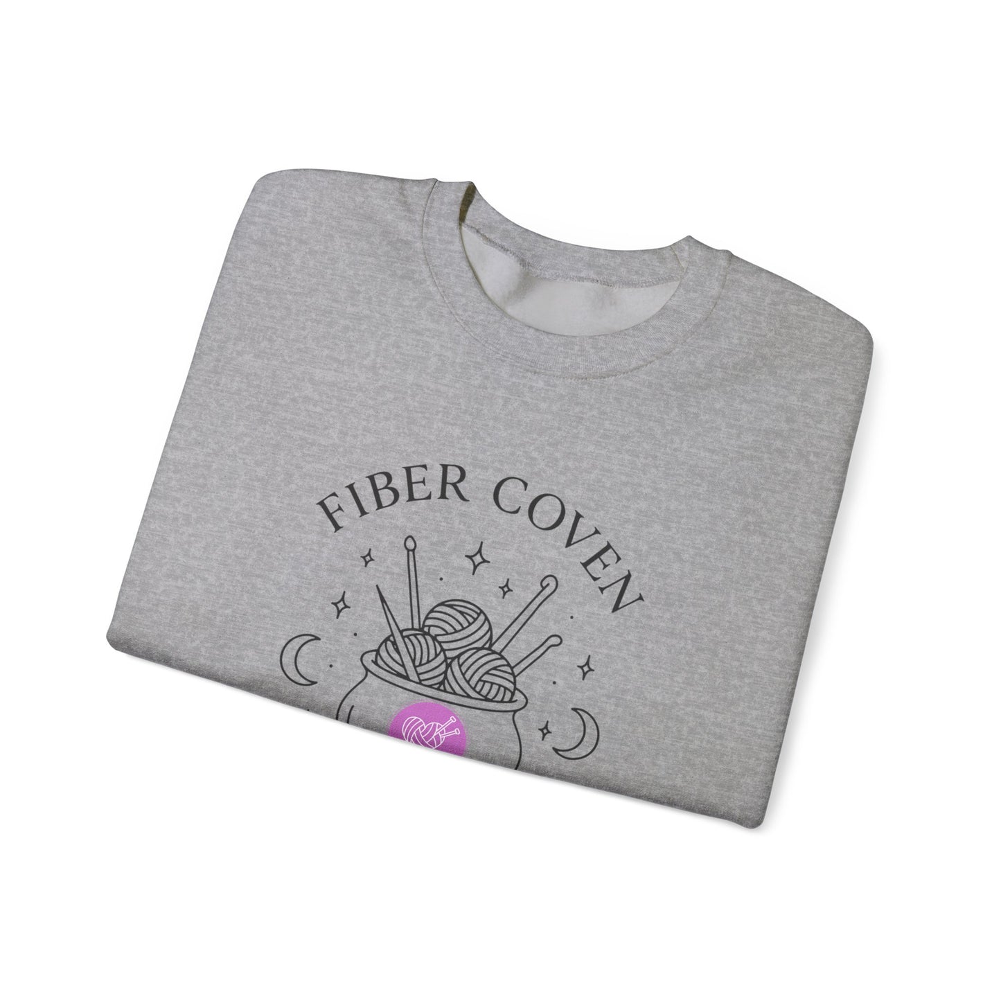 Crewneck Sweatshirt front and back Print- Fiber Coven Craftique Studio