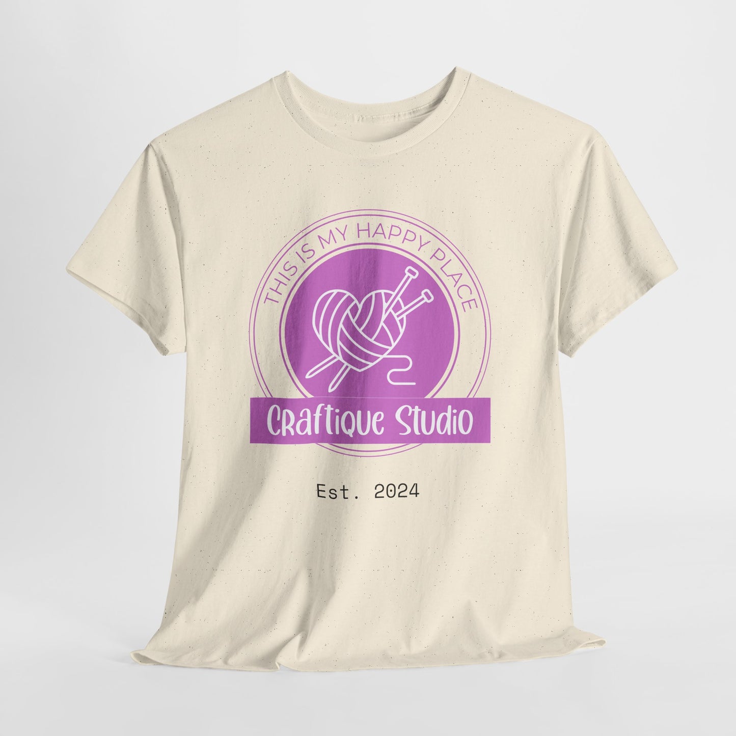 Craftique Studio "This is my Happy Place" Logo T-Shirt