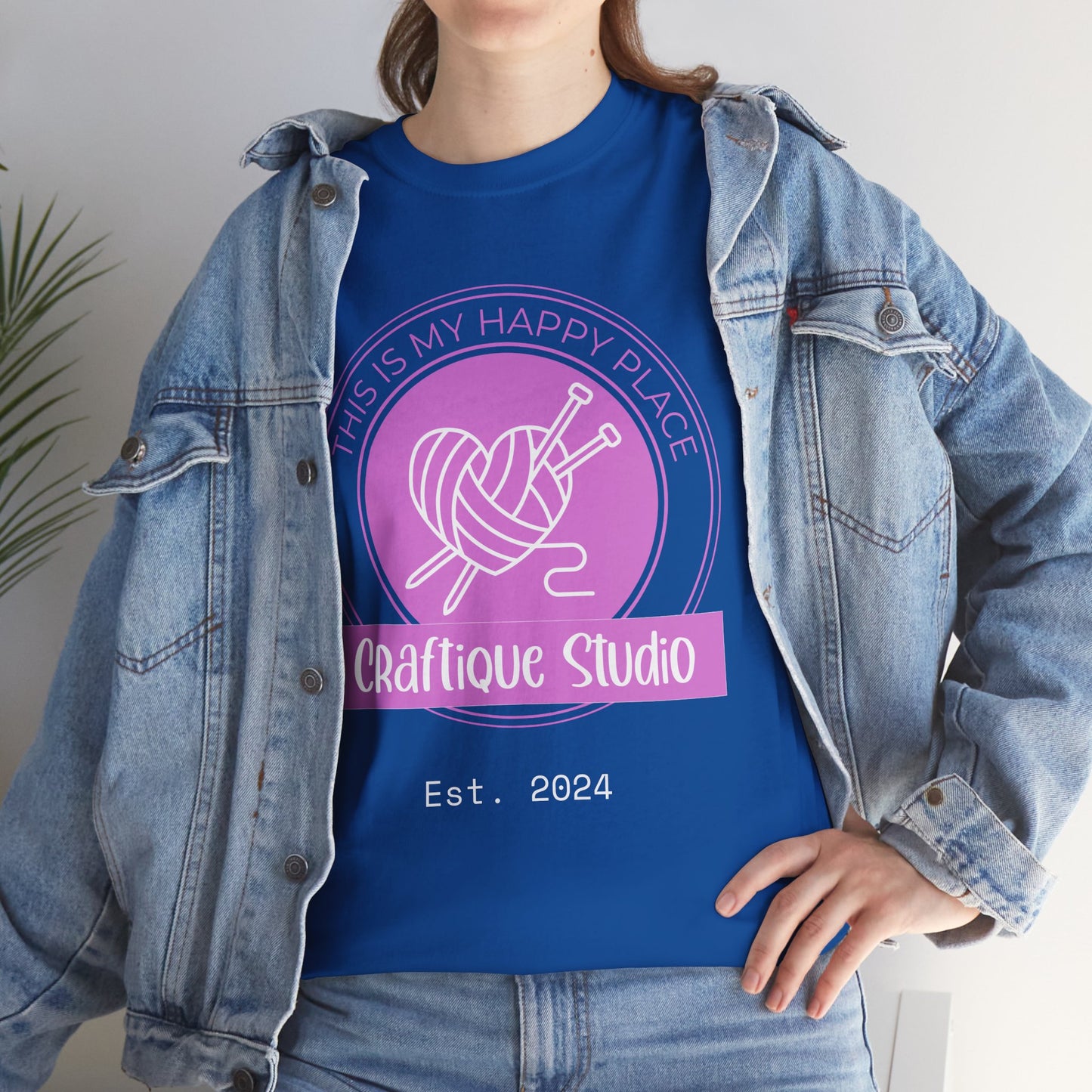 Craftique Studio "This is my Happy Place" Logo T-Shirt