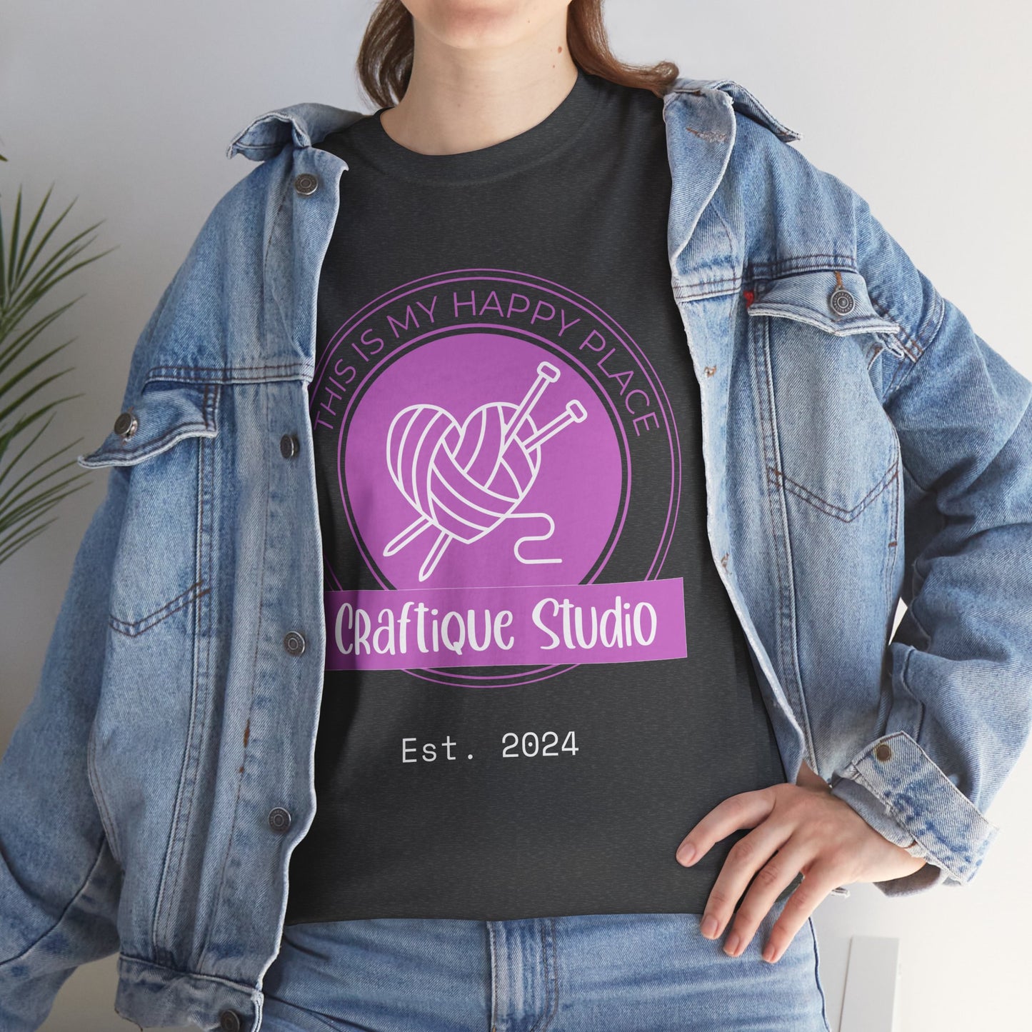 Craftique Studio "This is my Happy Place" Logo T-Shirt