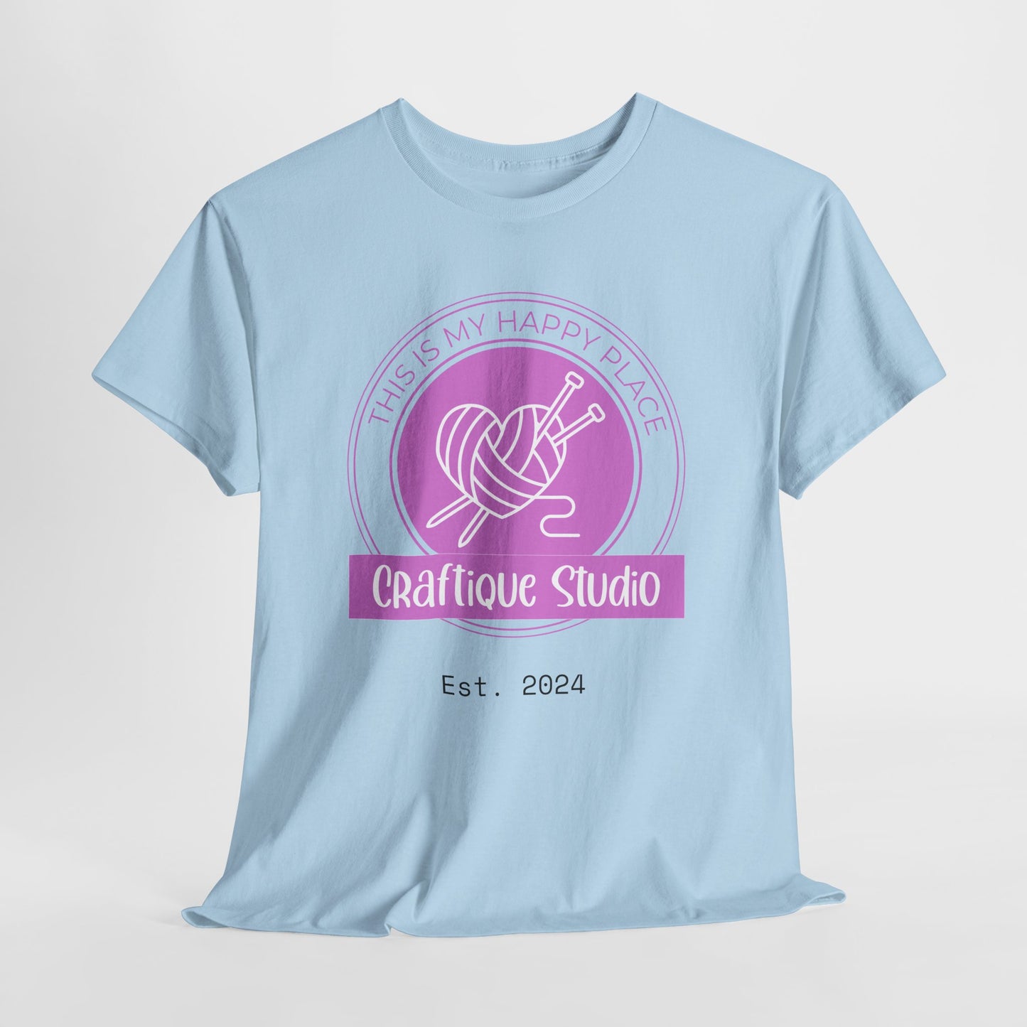 Craftique Studio "This is my Happy Place" Logo T-Shirt