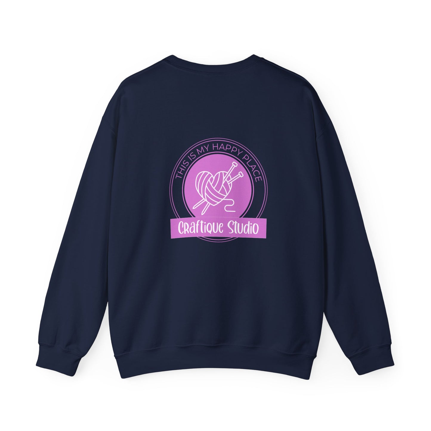 Crewneck Sweatshirt front and back Print- Fiber Coven Craftique Studio