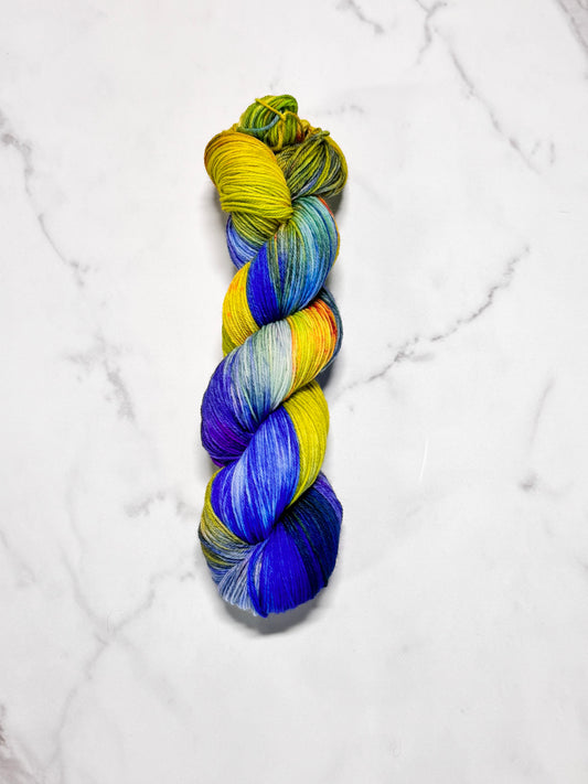 Bluebonnet Fields Premium Sock - Fingering Hand Dyed Yarn
