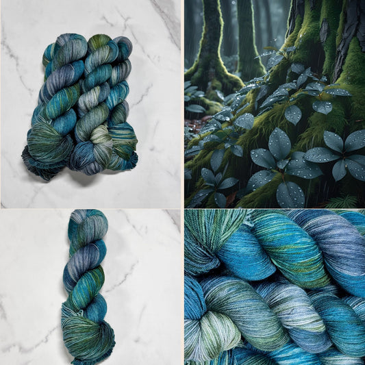 Mossveil Premium Fingering Sock - Hand Dyed Yarn