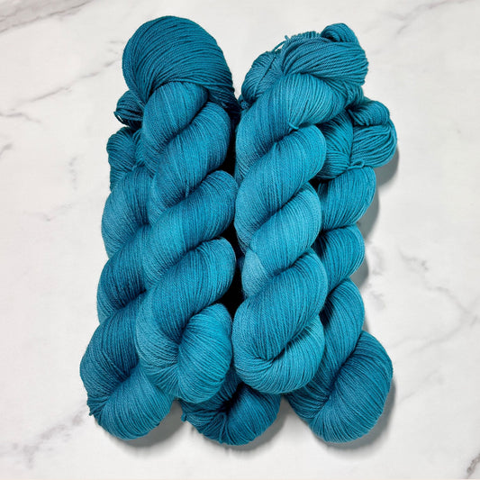 Dark Lagoon Premium Sock - Fingering Hand Dyed Yarn