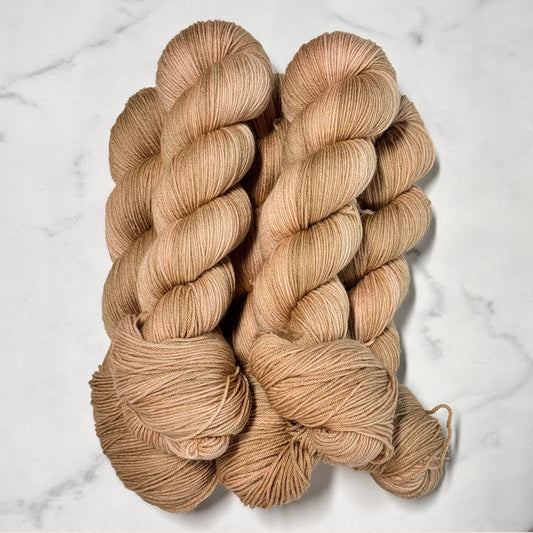 Semisolid Sandstone Premium Sock - Fingering Hand Dyed Yarn