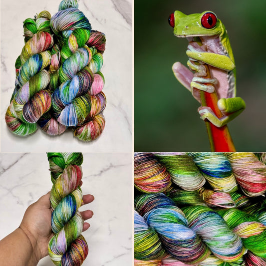 Tree Frog Premium Sock - Fingering Hand Dyed Yarn